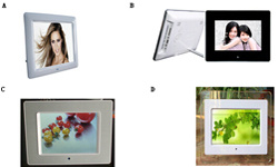 7years OEM Factory 8inch Digital Photo Frame, 16: 9 TFT 1024X600 Loop Video Movie