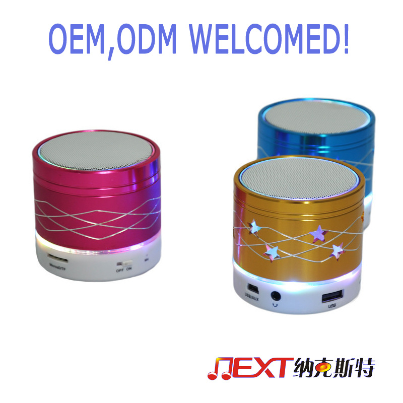 Wireless Mini Bluetooth Speaker with LED Flashing Light