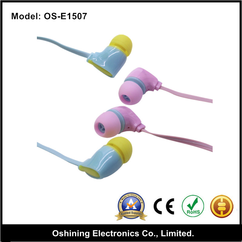 Sport Style Blue Earbuds Wholesale Cheap Colorful Earphone (OS-E1507)