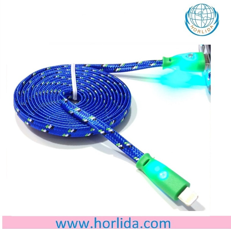 Fabric Braided & LED USB Cable Data Cable