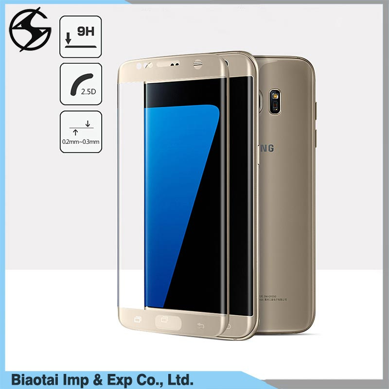 2.5D 9h Hardness Full Screen Curved Edge Tempered Glass Screen Protector for Samsung S7 Edge Tempered Glass