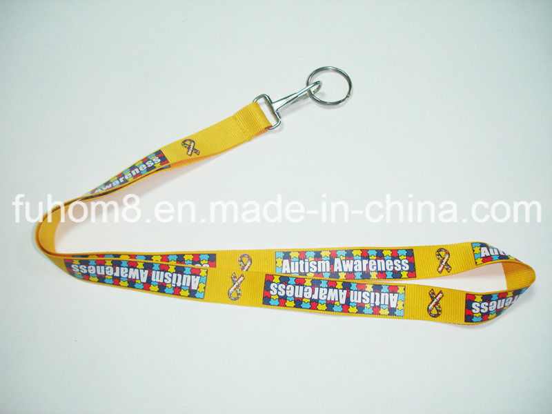 Customized Promotion Heat Transfer Printing Polyester Mobile Phone Lanyard