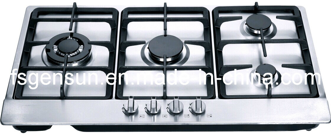 4 Gas Burners of Stainless Steel Top Stove
