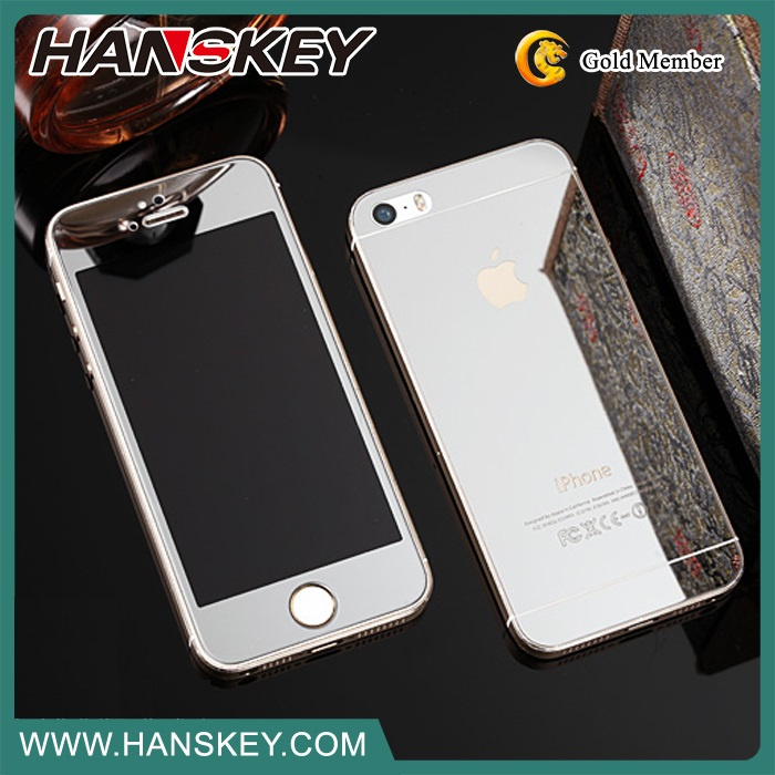 Colorful Frame Mirror 9h Glass Screen Protetors for iPhone 5/5s (HSKGSP0009)