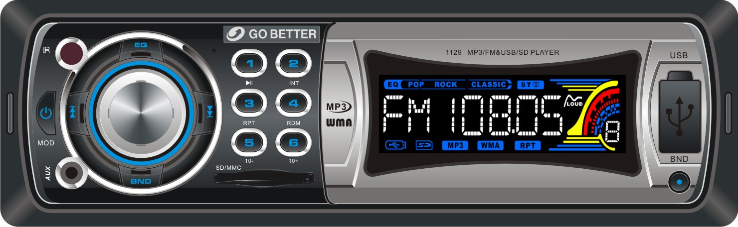 Car MP3 Player with Remote Control and Big Power (GBT1129)