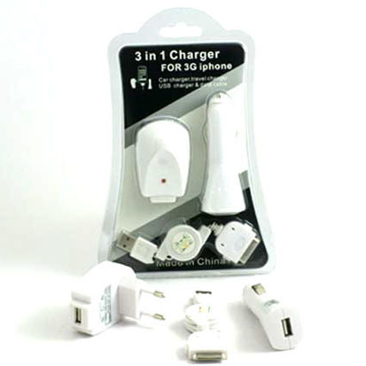 3 in 1 Mobile Phone Charger for iPhone AA-02