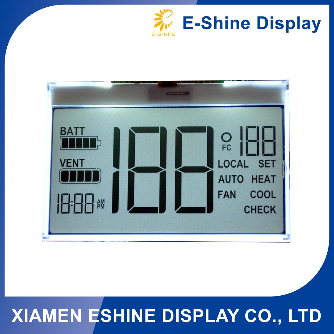 Custom Graphic LCD Segment Display for Aircondition with RoHS