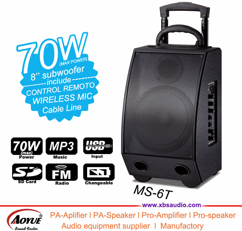 8inch OEM Trolley Battery Powered Speaker