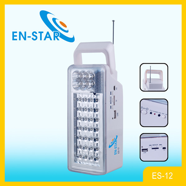 Digital Speaker with LED Light and FM Radio for Camping Es-12