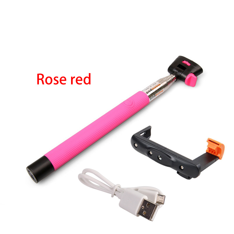 Extendable Handheld Wireless Bluetooth Shutter Selfie Monopod Stick + Holder for All Mobile Phone