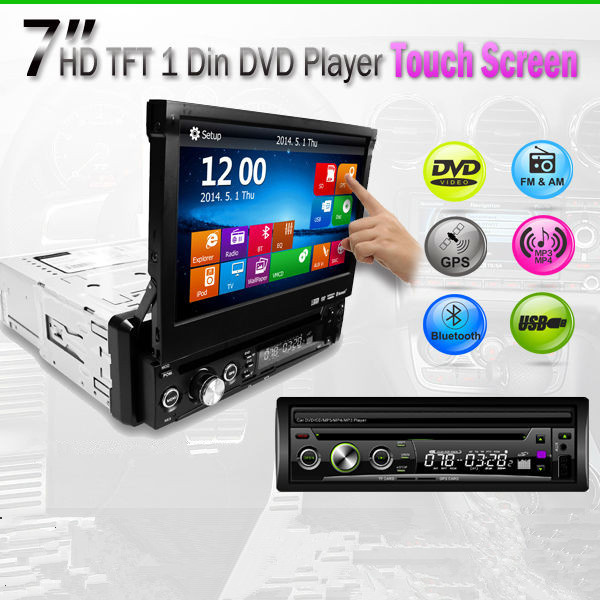 7 Inch 1 DIN Universal Car DVD Player Gp-8300 with Detachable Panel