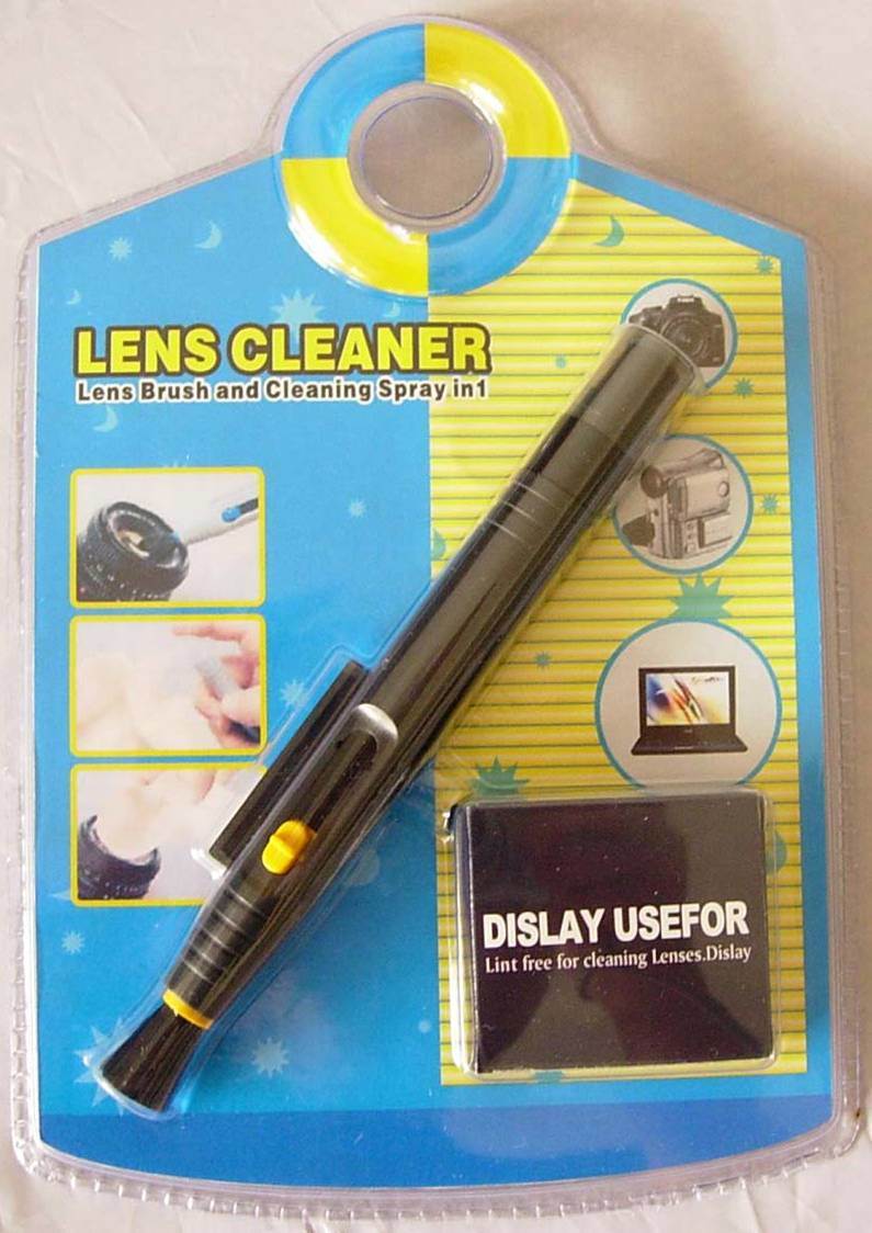 Lens Brush and Cleaning Spray in 1