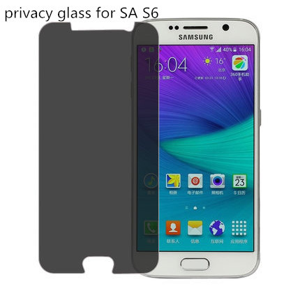 Mobile Accessories Privacy Tempered Glass Screen Protector for Samsung S6