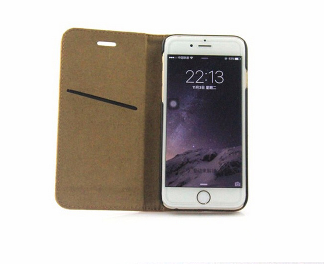 Top Quality OEM Cell Phone Case First Layer Cow Leather Case for iPhone 5/5s/6/6s Mobile Phone Cover