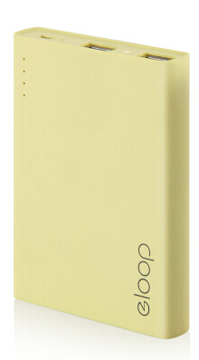 Rubber Printing 11000mAh Portable Power Bank From Eloop