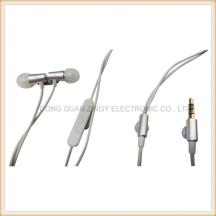 Hot Sell and High Quality Earphone with Sliver Color