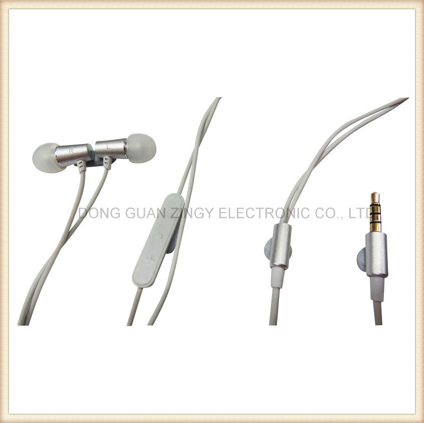 Hot Sell and High Quality Earphone with Sliver Color