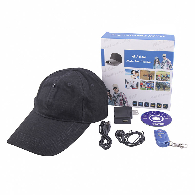 Cap Camera Hat DV Video Recorder Bluetooth MP3 Player (QT-H010)