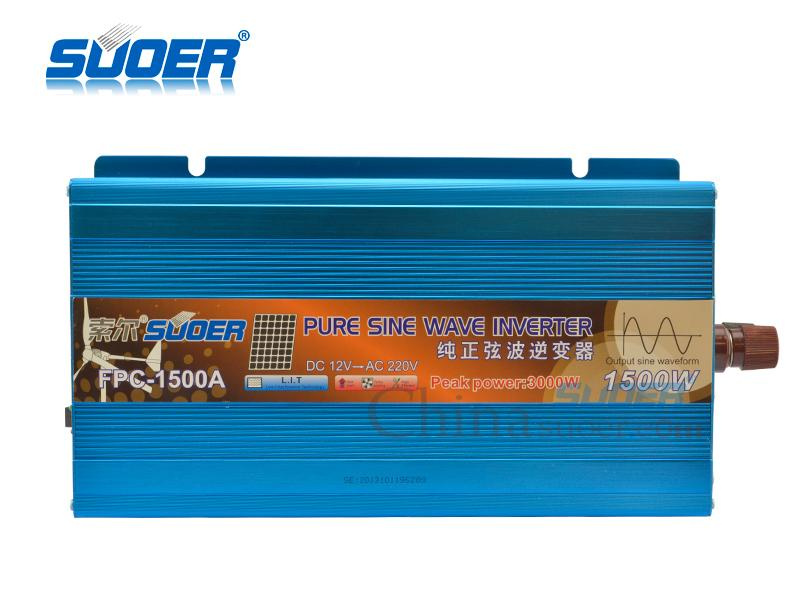 Suoer 1500W 12V Inverter Sine Wave Inverter with Ce&RoHS (FPC-1500A)