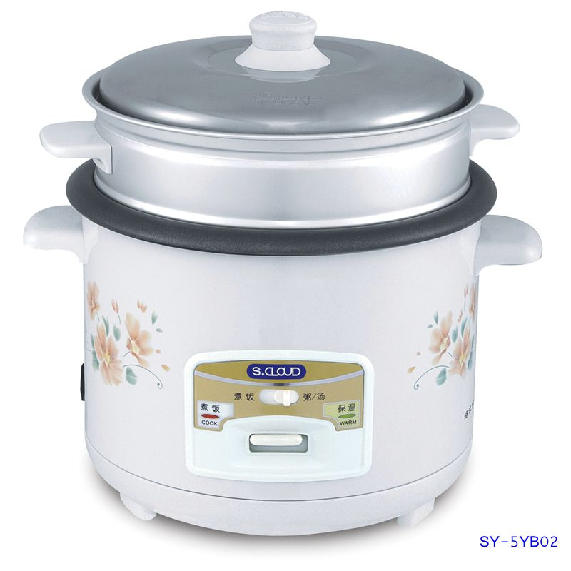 Sy-5yb02 1.8L/10cups Rice Cooker with Aluminum Steamer