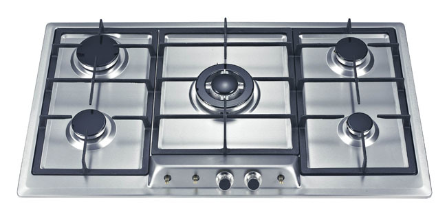 Gas Hob with 5 Burners and Stainless Steel Panel (GH-S9165C)