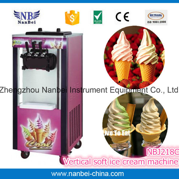 CE Approved Rainbow Vertical Soft Ice Cream Maker