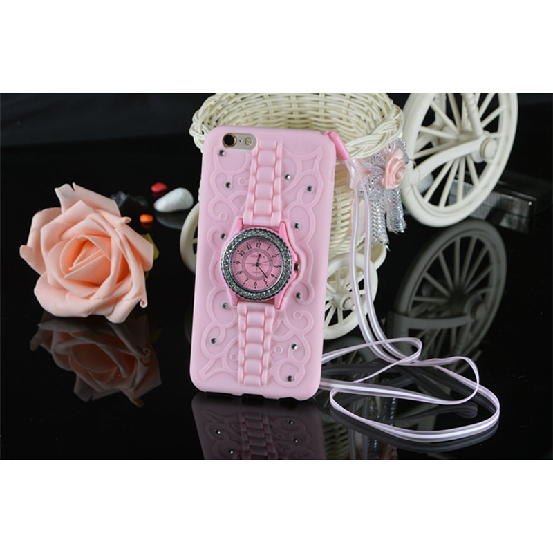 Bling Watch Shape Case Cell Phone Cover for Samaung S6/S6edge