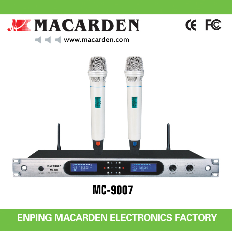 UHF Dual Channel Wireless Microphone (MC-9007)