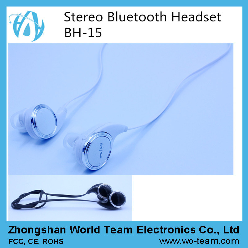 2015 China Manufacturer Wireless Stereo Bluetooth Headset for Mobile Phone