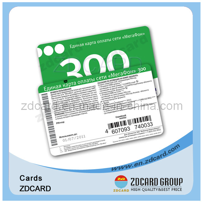 Scratch off Card Barcode Card