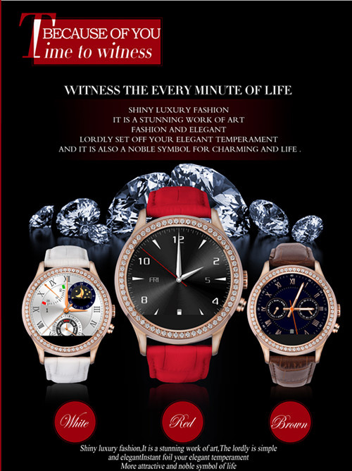 Sync to Cellphone Smart Watch with Multifunction Waterproof, Heart Rate, Pedometer, etc