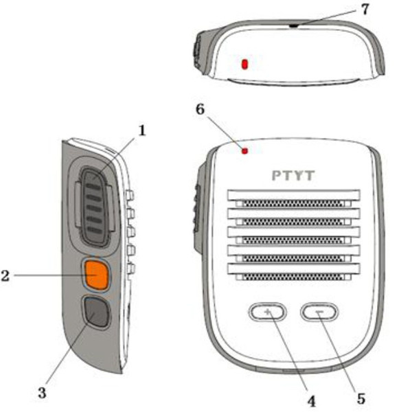 Push to Talk Ptt Mic/Microphone for Android Mobile/Walkie Talkie Long Talking Time