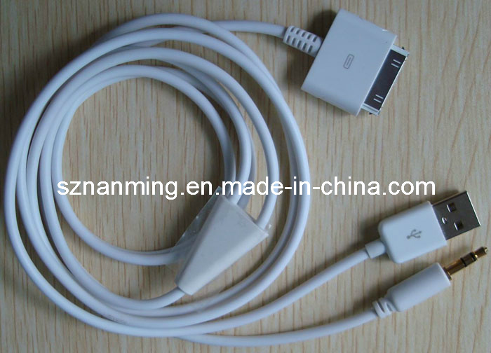 Car Audio Aux 3.5mm USB Cable for iPhone
