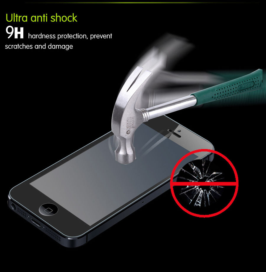 Premium 9h 0.3 Mm Tempered Glass Film Screen Protector for iPhone 5 5s