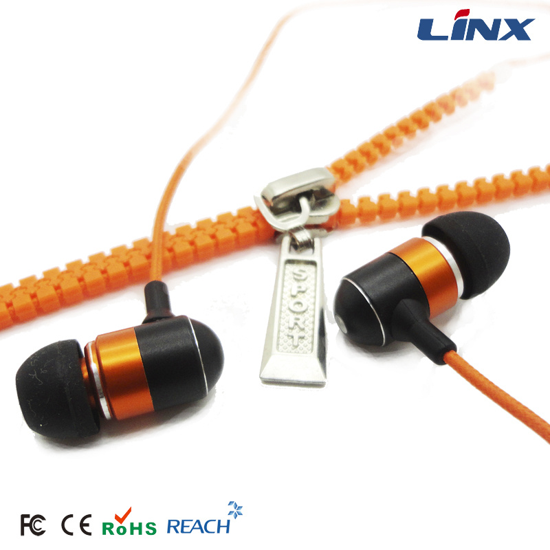 Hot Zipper Earphones with Unique Design