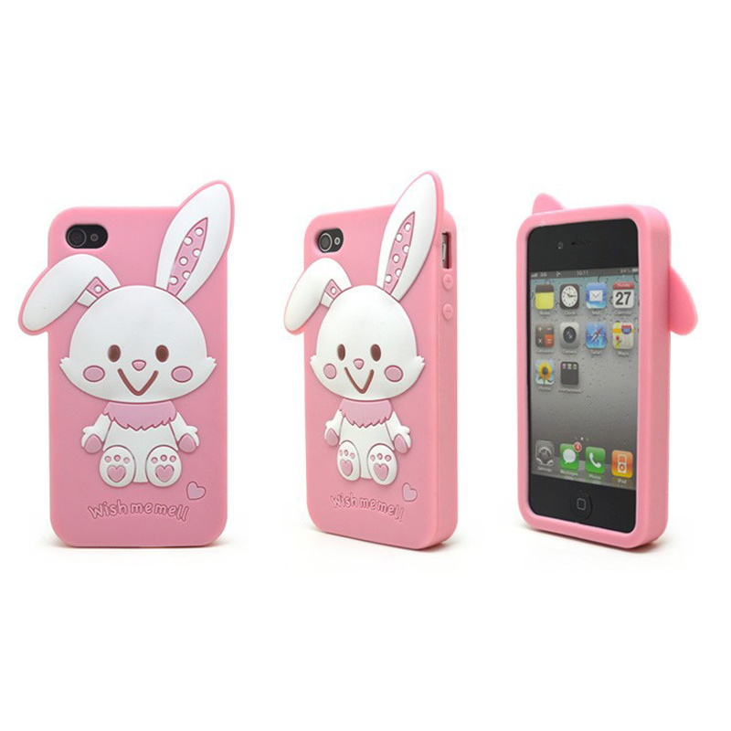 Wholesale Lovely Cartoon Silicon Mobile/Cell Phone Cover/Case for iPhone 5/6
