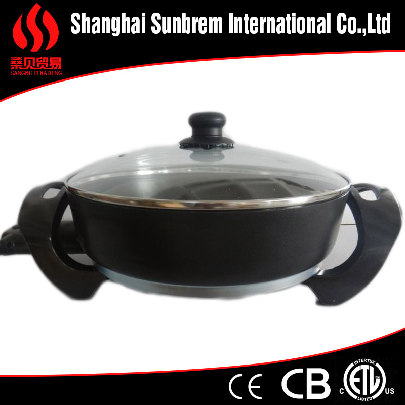 Adjustable Thermostat Control ETL Approvals 1500W Electric Skillet