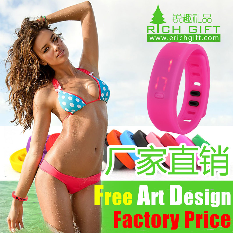 Printed Advertising Silicone Wristband Watch Band (RichgiftA102)