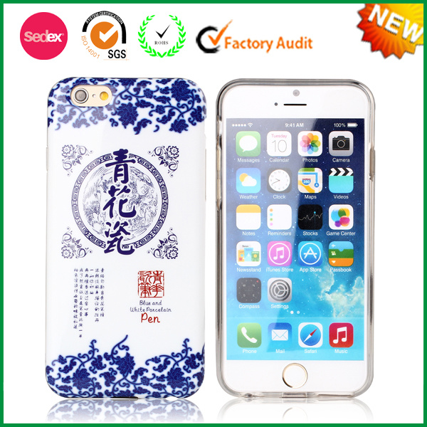 Blue and White Porcelain Design Mobile Phone Cases, Beautiful Case for Apple iPhone 6 64GB