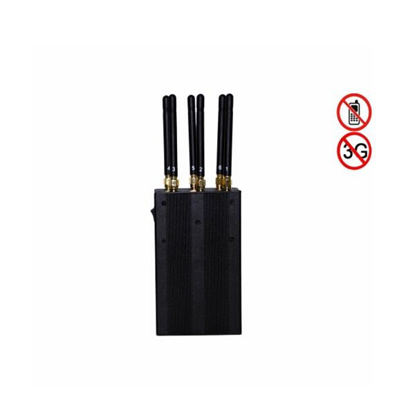 6 Antennas Handheld 3G 4G WiFi Mobile Phone Jammer