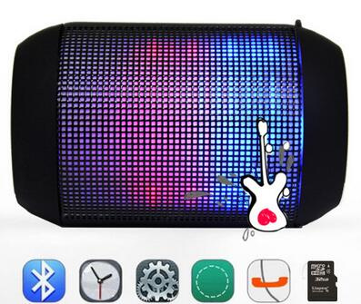 Bluetooth Speaker with LED Light Flashing and USB Port Fmradio for Laptop, Computer, Mobile Phone or Any Portable Audio Player