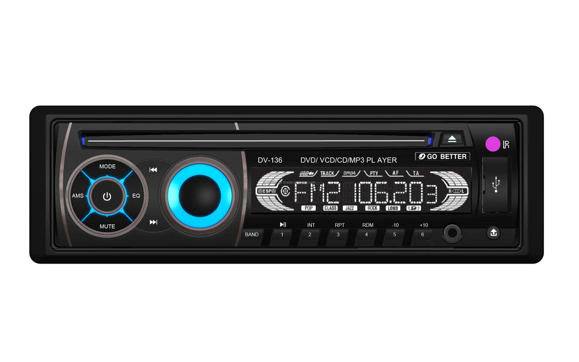 Car DVD Player with 4*50W Amplifier (DV-136)