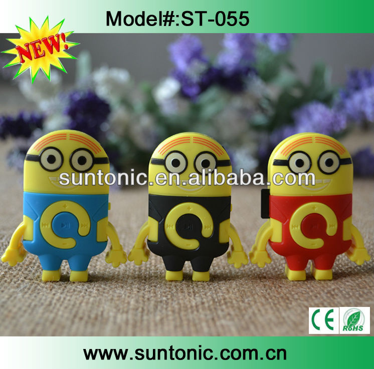 New Luanch Cute Digital MP3 Player Minion Style