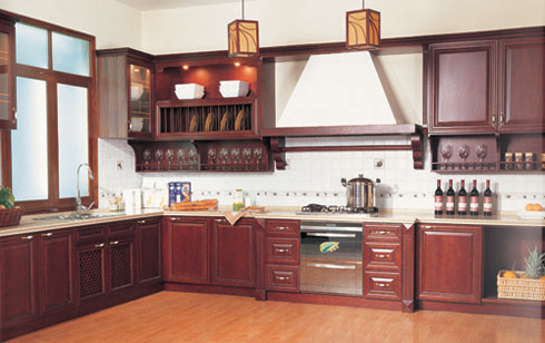Solid Wood Door Kitchen Cabinet-2