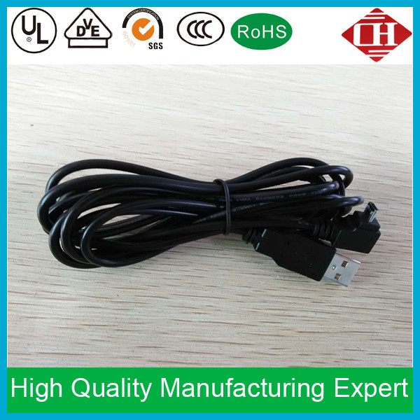 Custom Made Black USB Am to Micro B up Cable