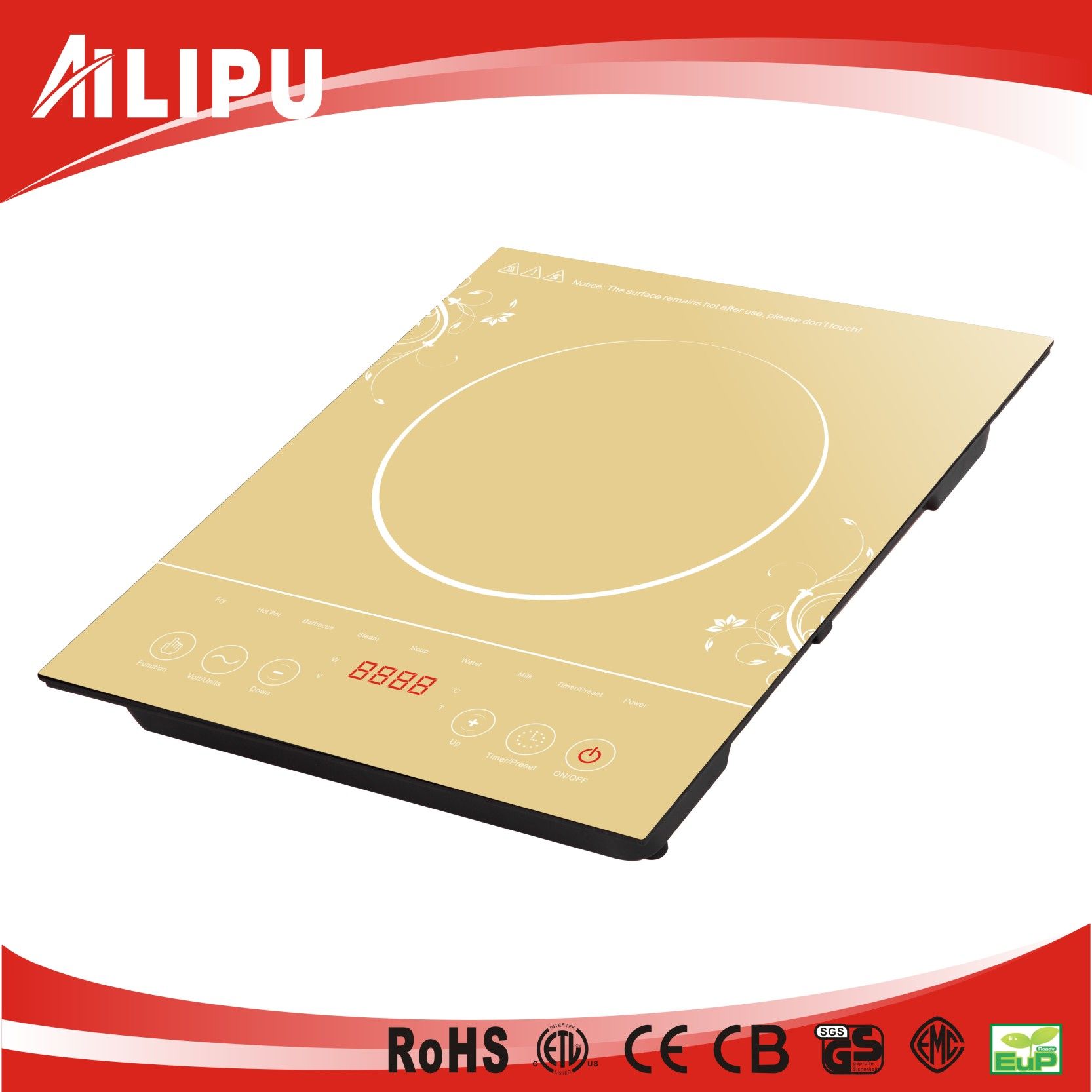 New Product for Kitchenware, Colourful Induction Cooker, Electric Cookware, Induction Plate, Touch Control (SM-A79G)