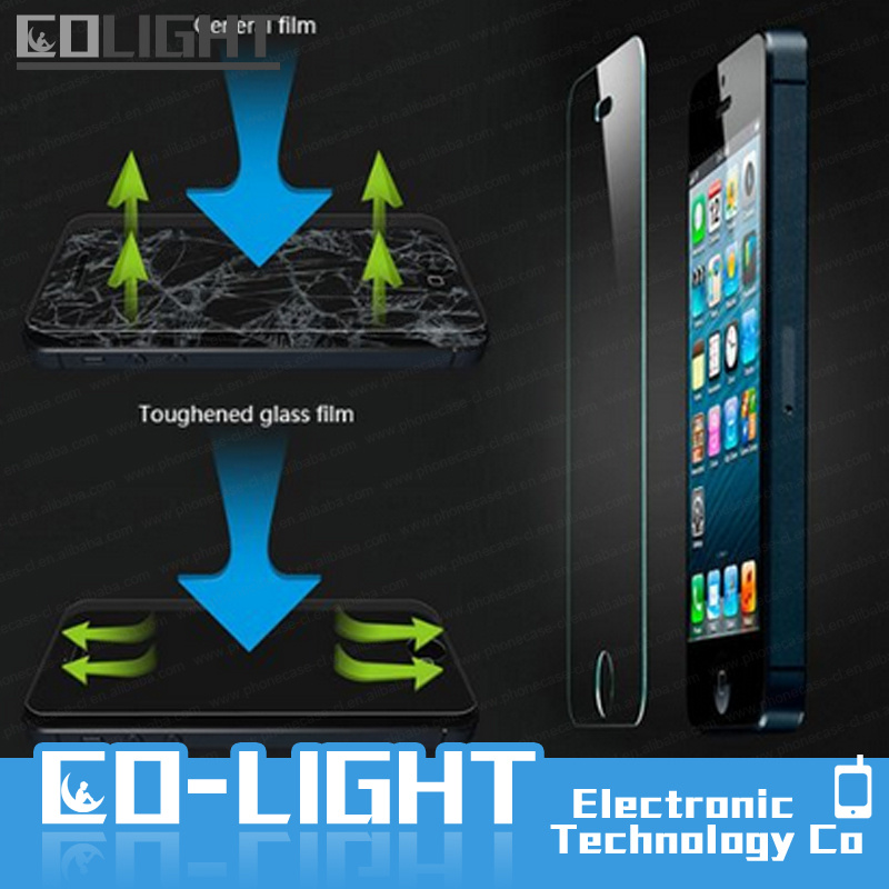 2014 China Manufacture Oleophobic Coating High Quality Tempered Glass Screen Protector for iPhone 5s 5