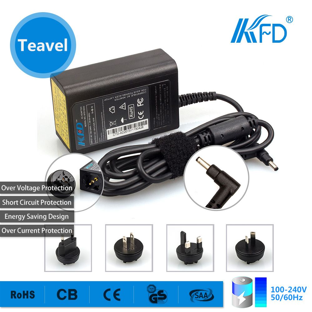 65 Watt Interchangeable Plug Power Adapter for Acer S7 W700