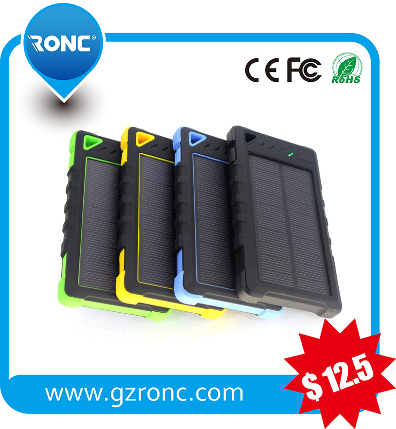 2016 High Quality 8000mAh Mobile Solar Power Bank