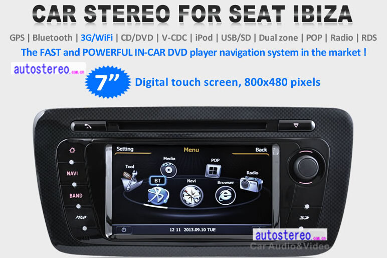 Car CD Player for Seat Ibiza Headunit GPS Navigation Radio Multimedia